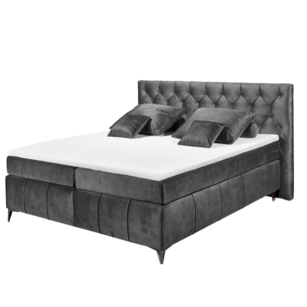 emob Boxspring Pemberley 160x200cm - antraciet
