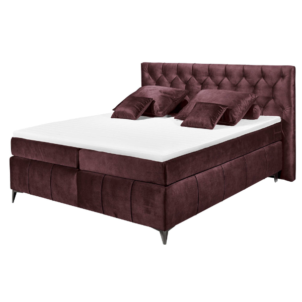 emob Boxspring Pemberley 160x200cm - aubergine