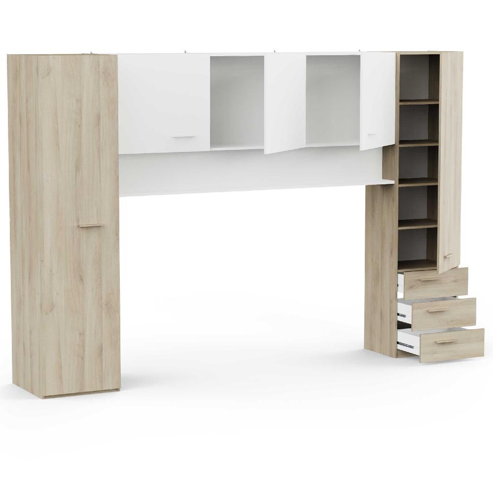 Emob Brugkast Tidelle-mat Wit/eikdecor