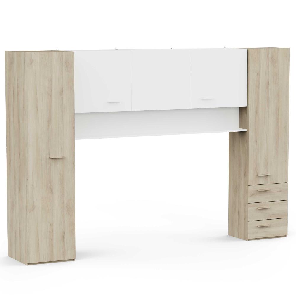 emob Brugkast Tidelle-mat wit/eikdecor