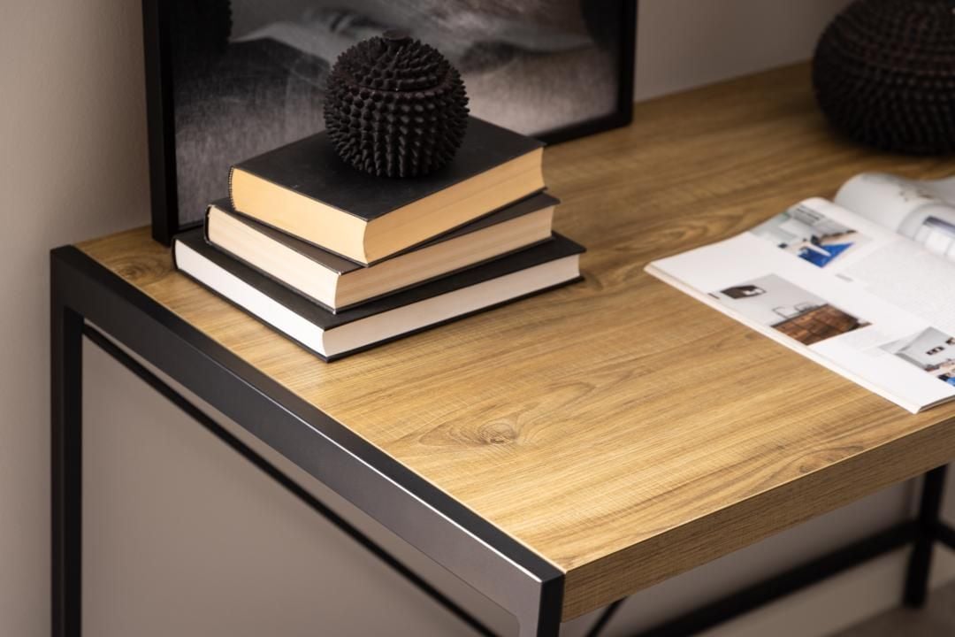 Emob Bureau Bahamas - 120x60x75 Cm - Eikdecor/zwart