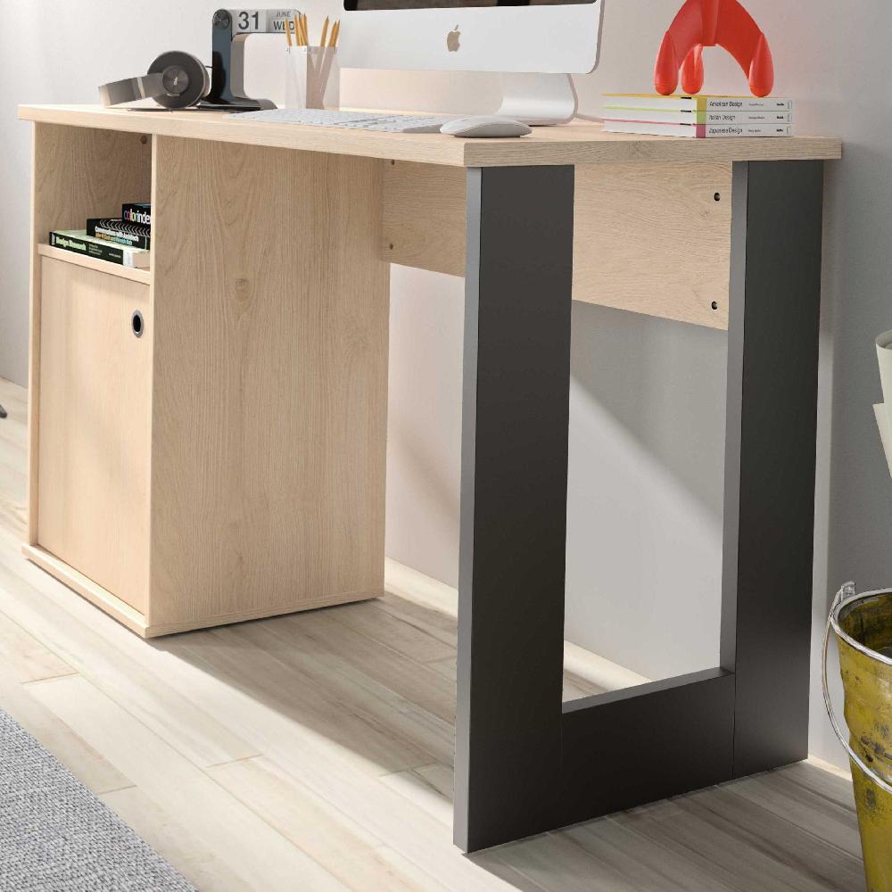 emob Bureau Dean 120cm industrieel - kastanje