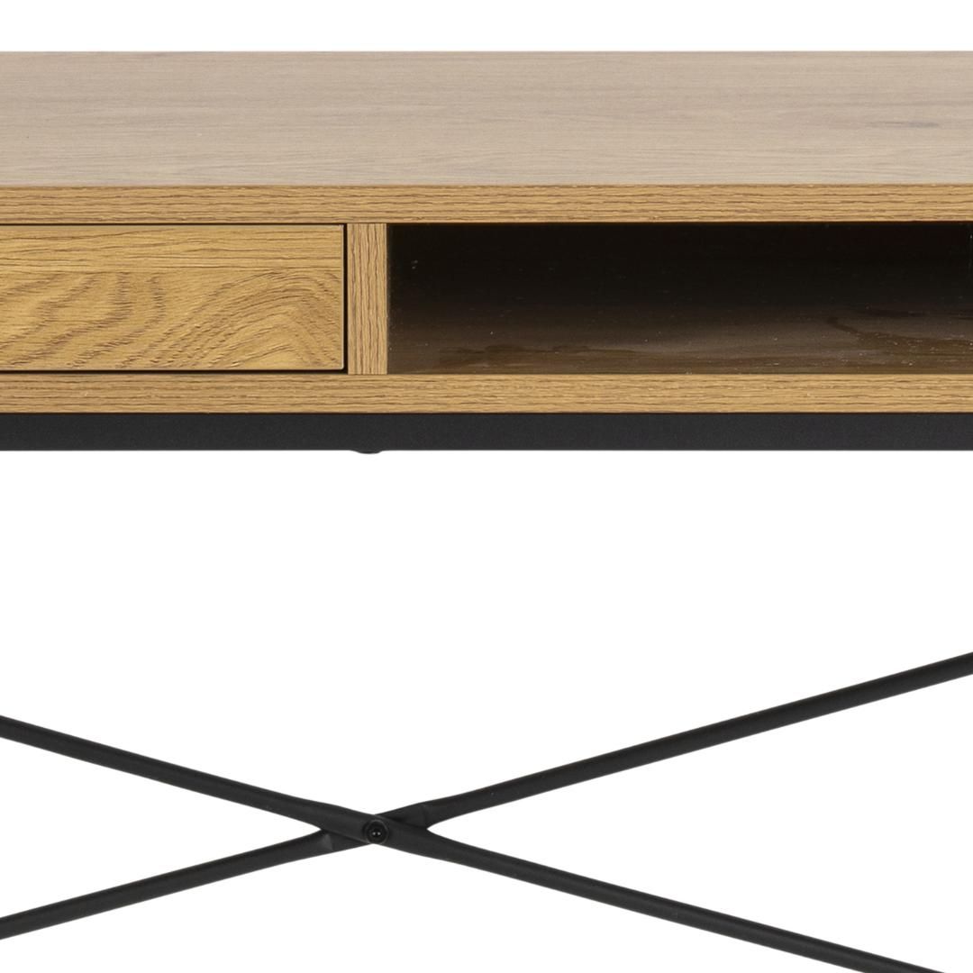 Emob Bureau Dover 110cm - Met Opberglade - Wilde Eik