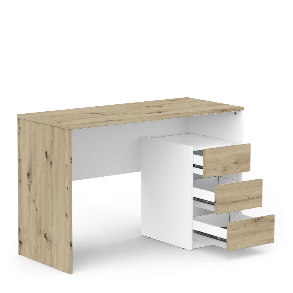 Emob Bureau Harisson - 50x117x77 Cm - Bruin/eikenhout