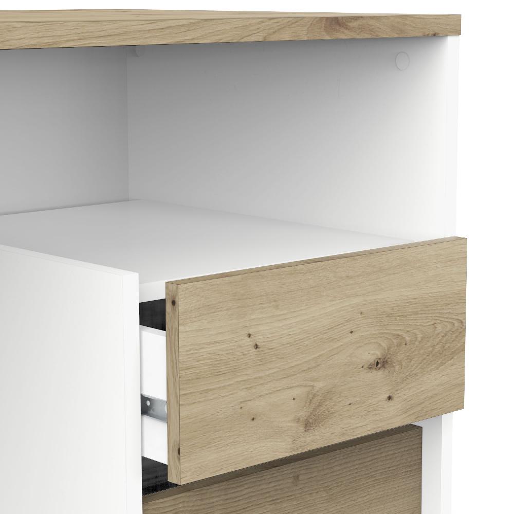 Emob Bureau Harisson - 50x117x77 Cm - Bruin/eikenhout