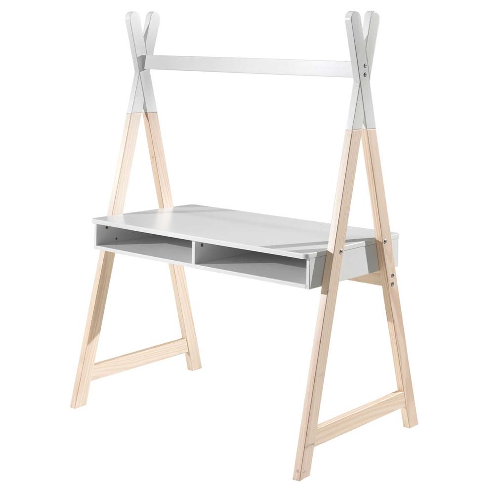 Emob Bureau Kiddy Tipi 116x75 MDF - Grenen /wit