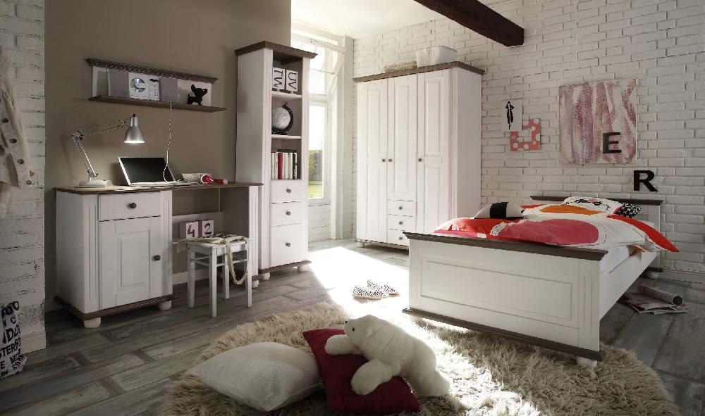 Emob Bureau Laurel 120cm - Wit/bruin