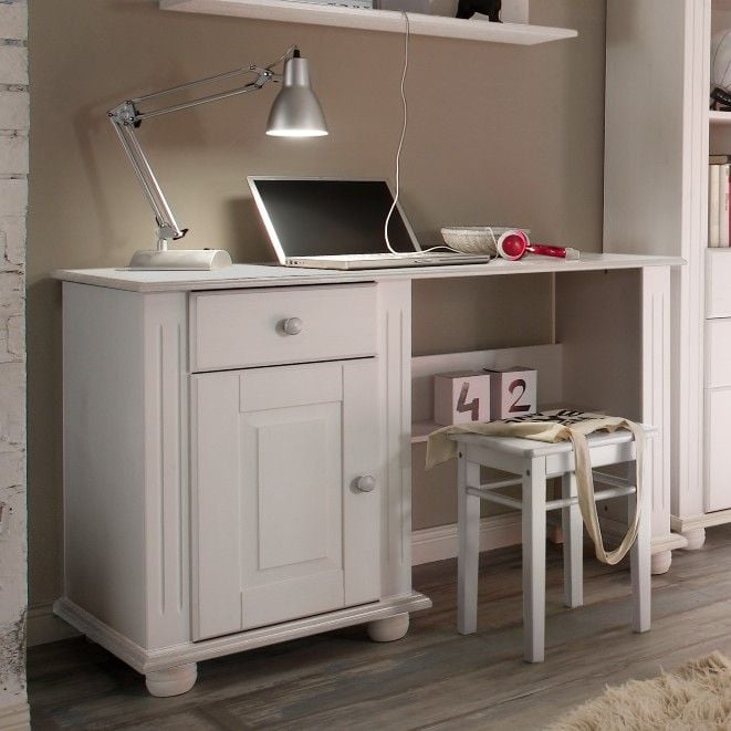 emob Bureau Laurel 120cm - wit