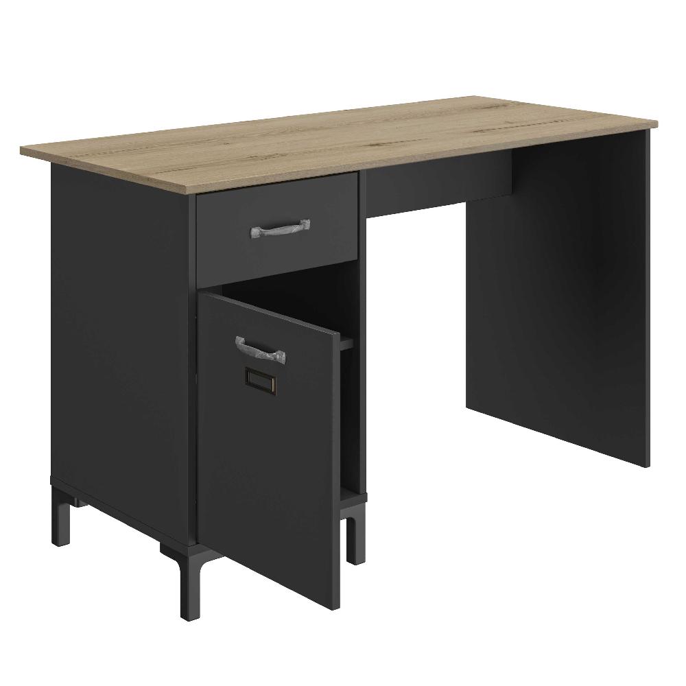Emob Bureau Manno 120cm Industrieel - Zwart