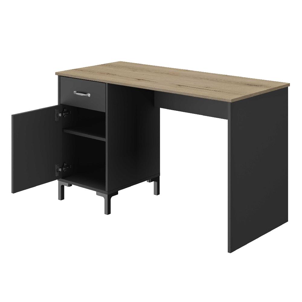 Emob Bureau Manno 120cm Industrieel - Zwart