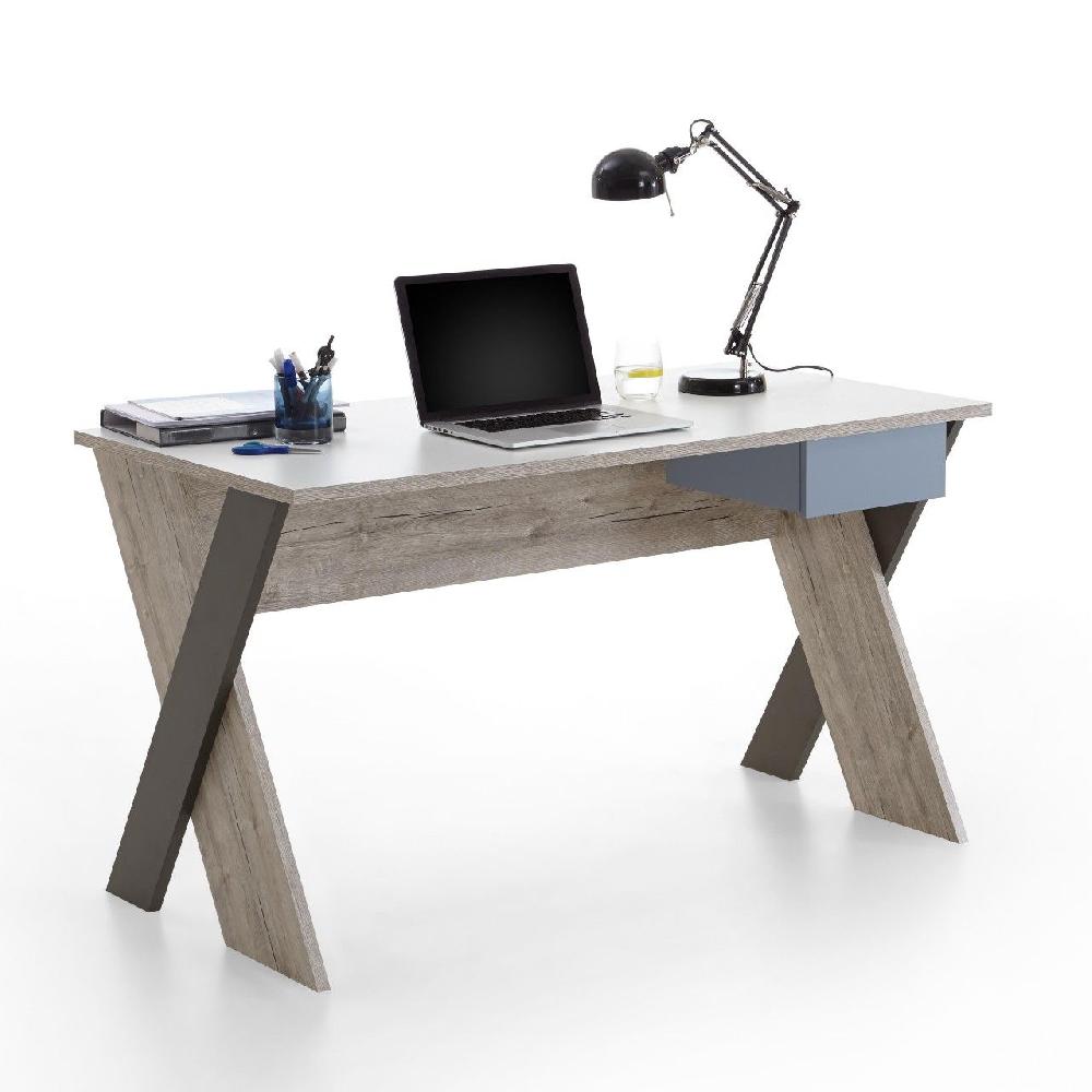 emob Bureau Nano 135 cm met X-poten