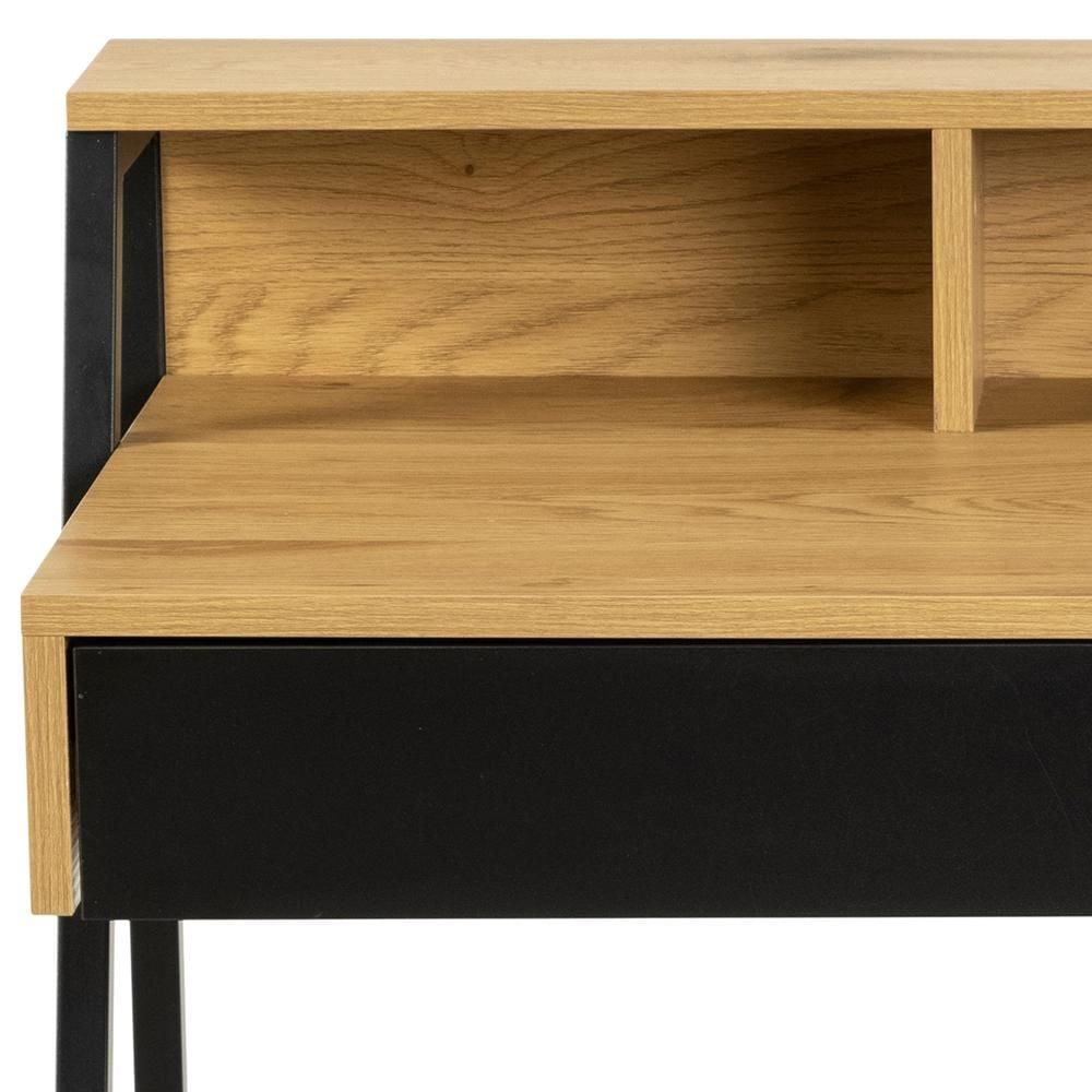 Emob Bureau Reece 100cm - Zwart/eik