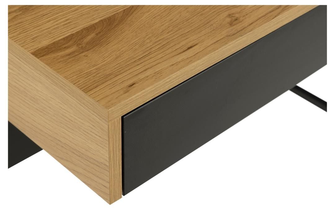 Emob Bureau Reece 100cm - Zwart/eik