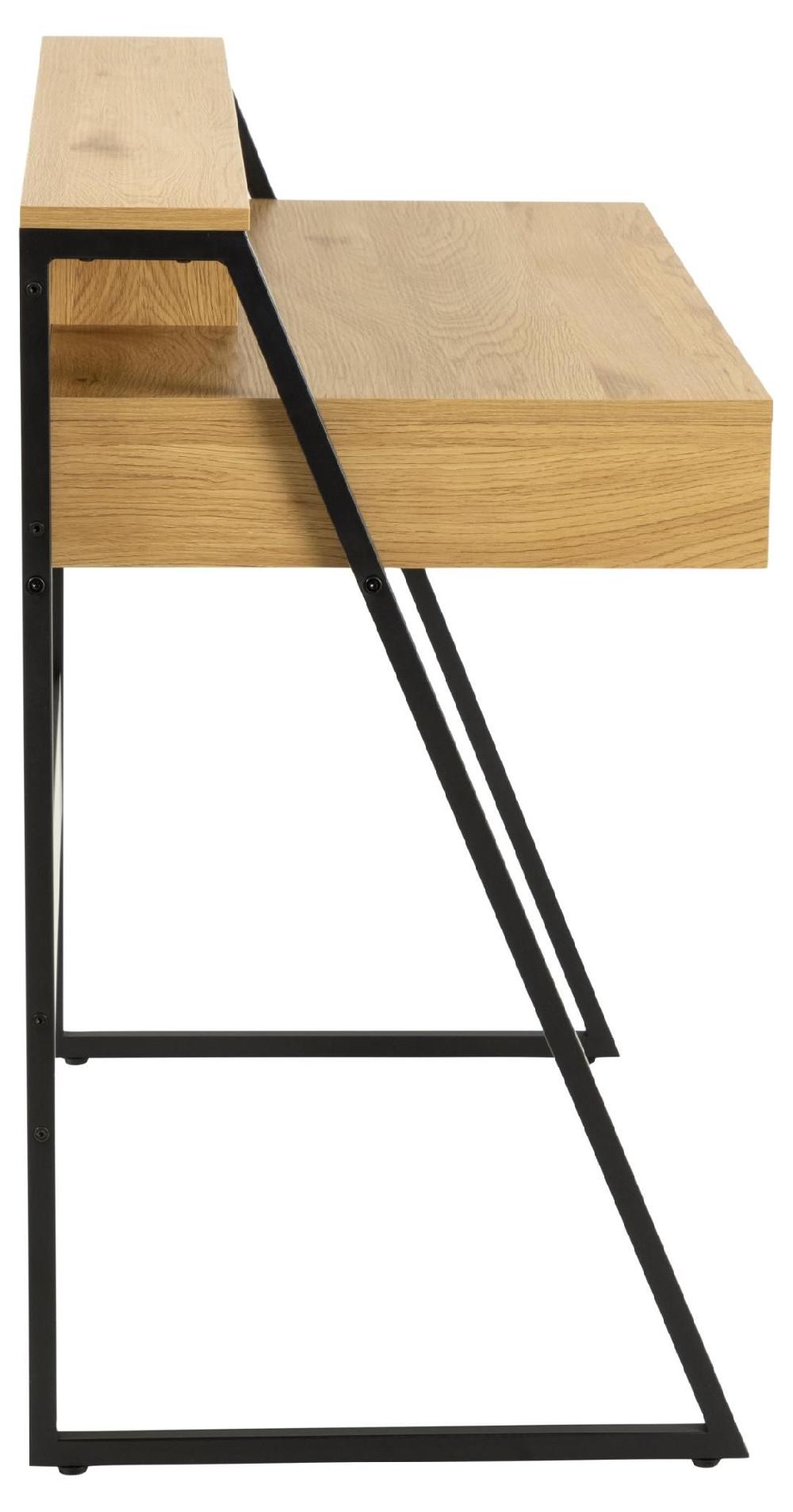 Emob Bureau Reece 100cm - Zwart/eik