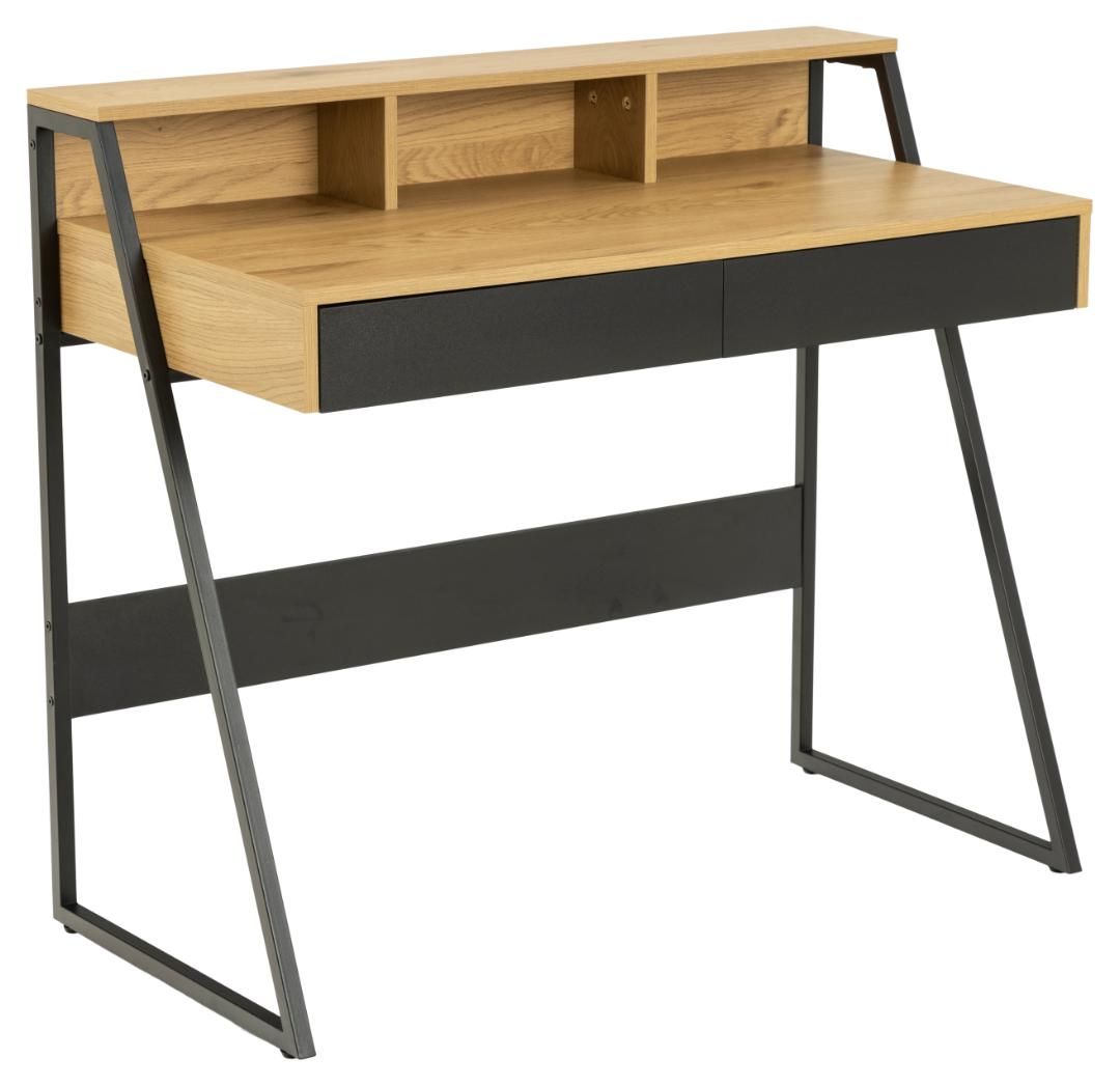 emob Bureau Reece 100cm - zwart/eik