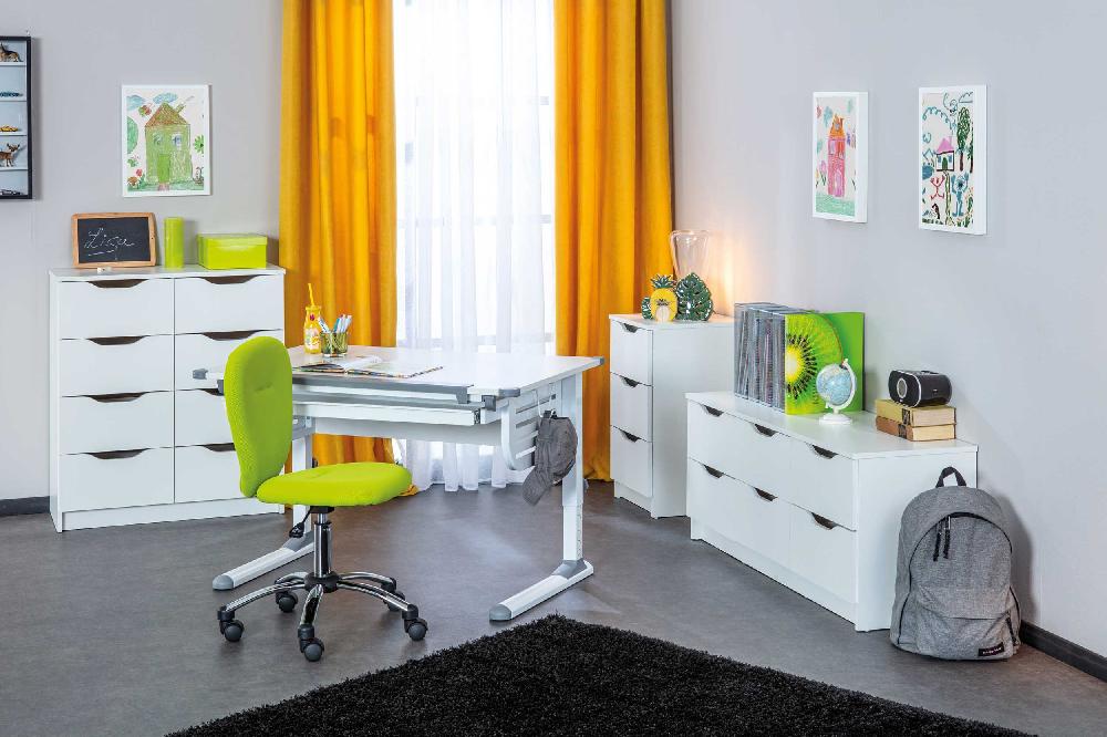 Emob Bureau Skalare 110cm Verstelbaar - Wit