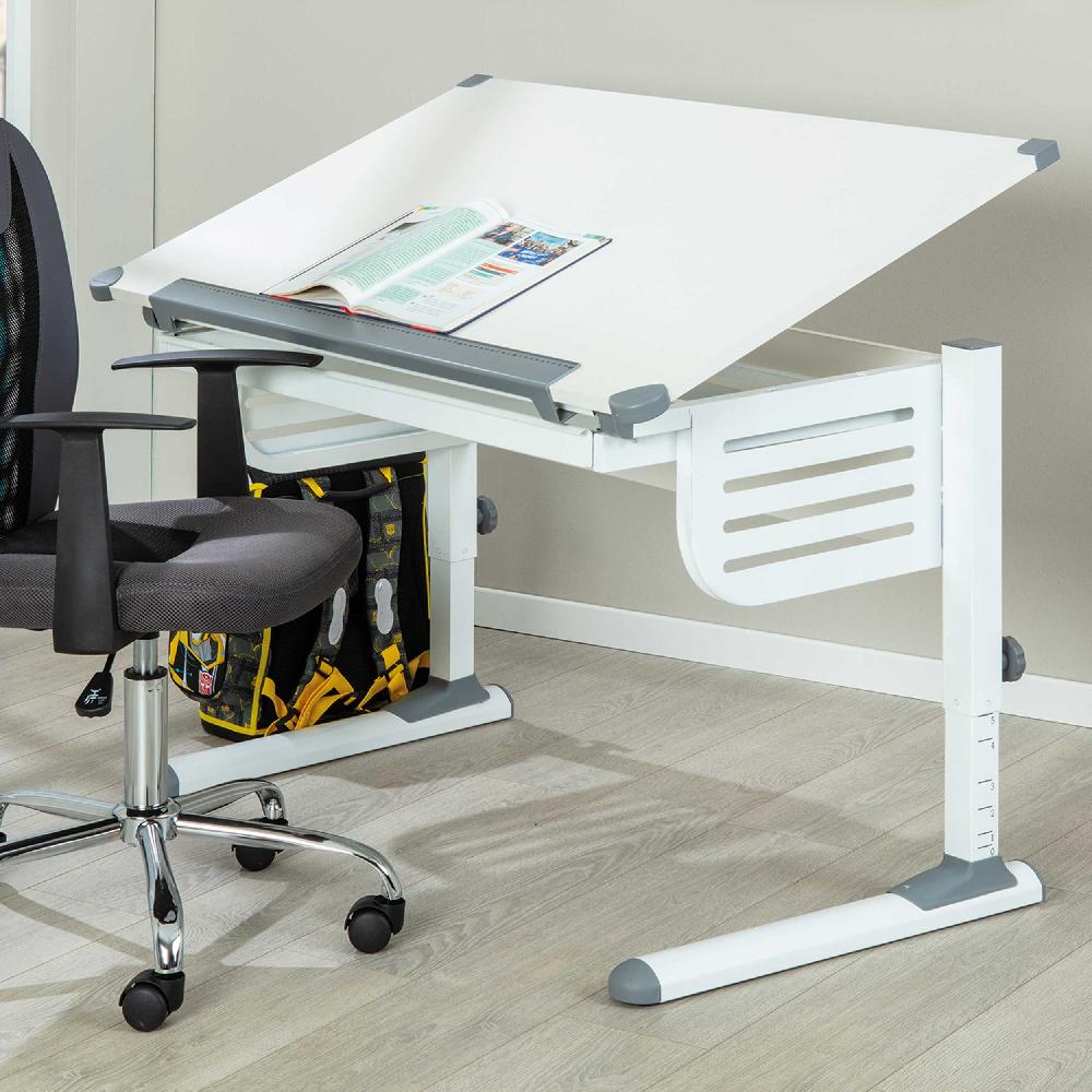 emob Bureau Skalare 110cm verstelbaar - wit