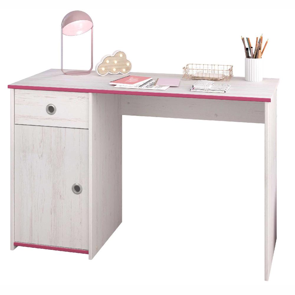 Emob Bureau Smoozy 121cm - Wit/roze Of Blauw