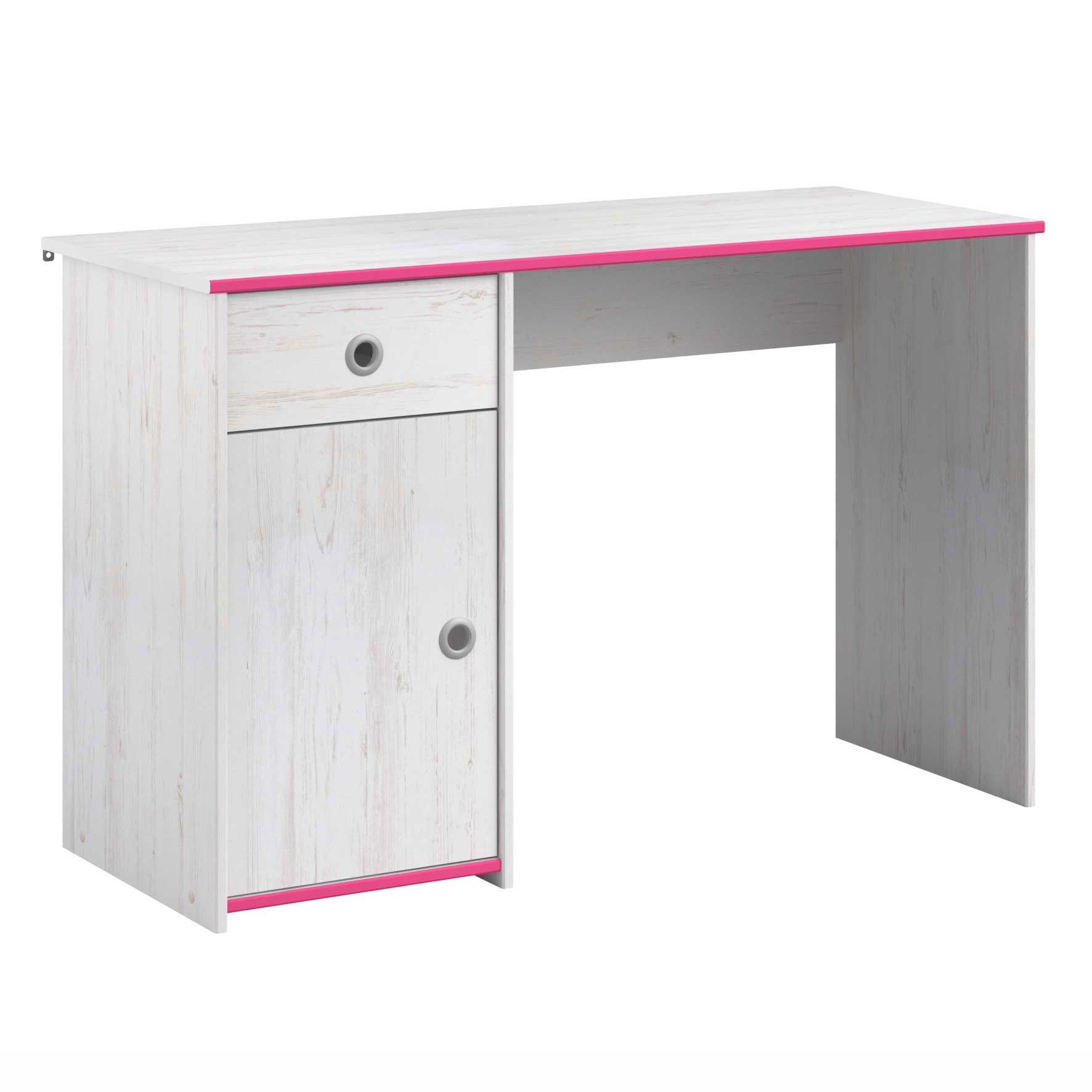 Emob Bureau Smoozy 121cm - Wit/roze Of Blauw