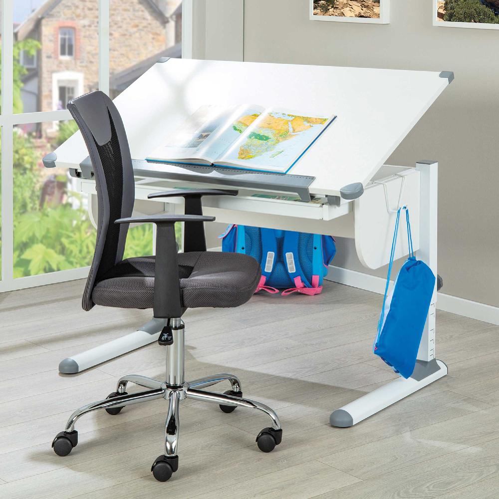 emob Bureau Studare 110cm verstelbaar - wit