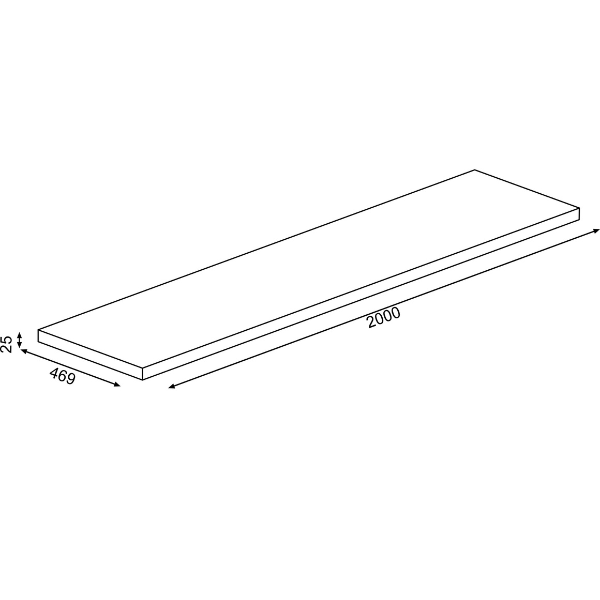 Emob Bureaublad Bo0 200 Cm - Wit