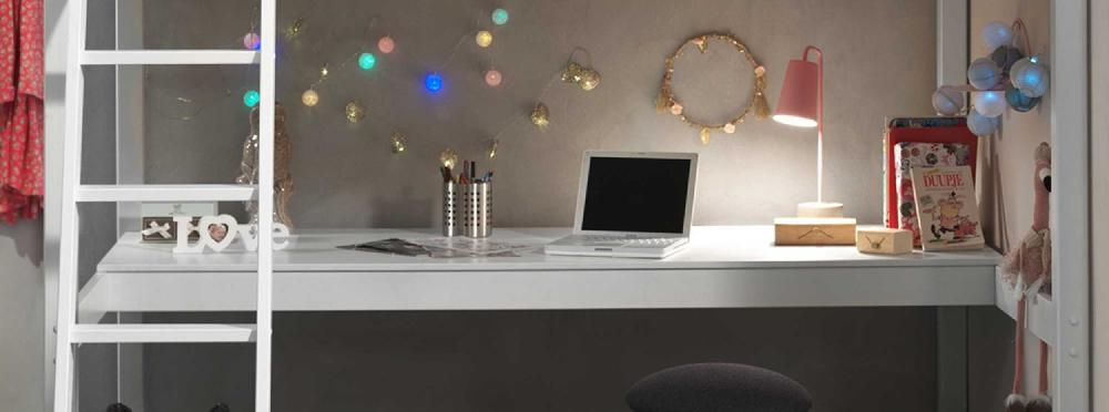 Emob Bureaublad Claire 69x205 - Wit