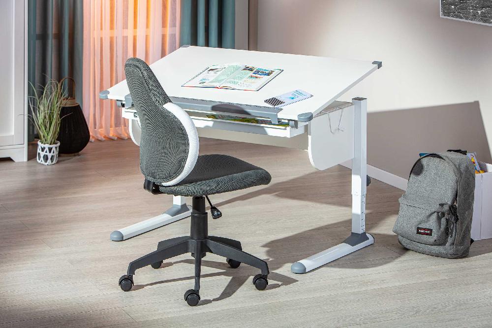 Emob Bureaustoel Jessie - Grijs/wit