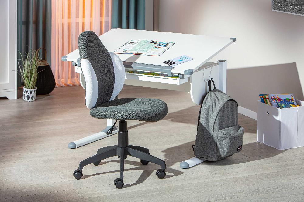 Emob Bureaustoel Jessie - Grijs/wit