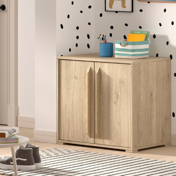 Emob Commode Sam 68x43x61cm - 2 Deuren - Eikdecor