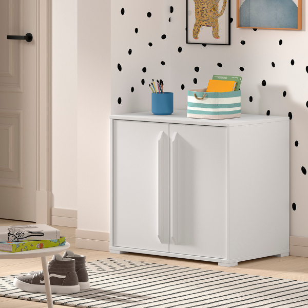 Emob Commode Sam 68x43x61cm - 2 Deuren - Wit