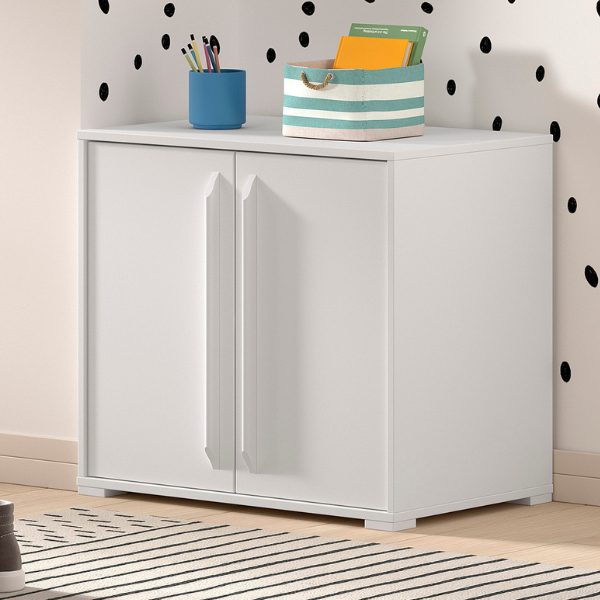 emob Commode Sam 68x43x61cm - 2 deuren - wit