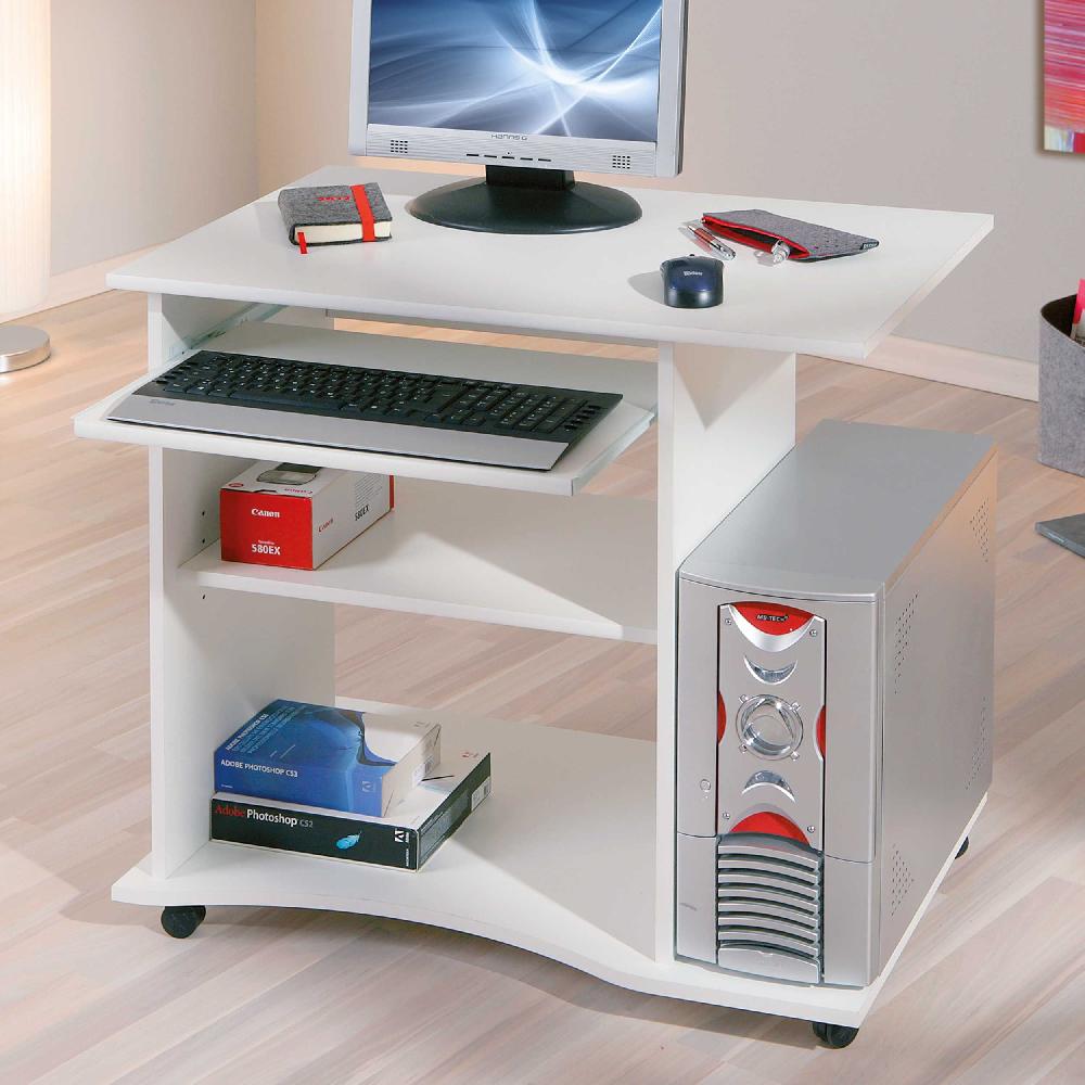 emob Computertafel op wielen Adda - wit