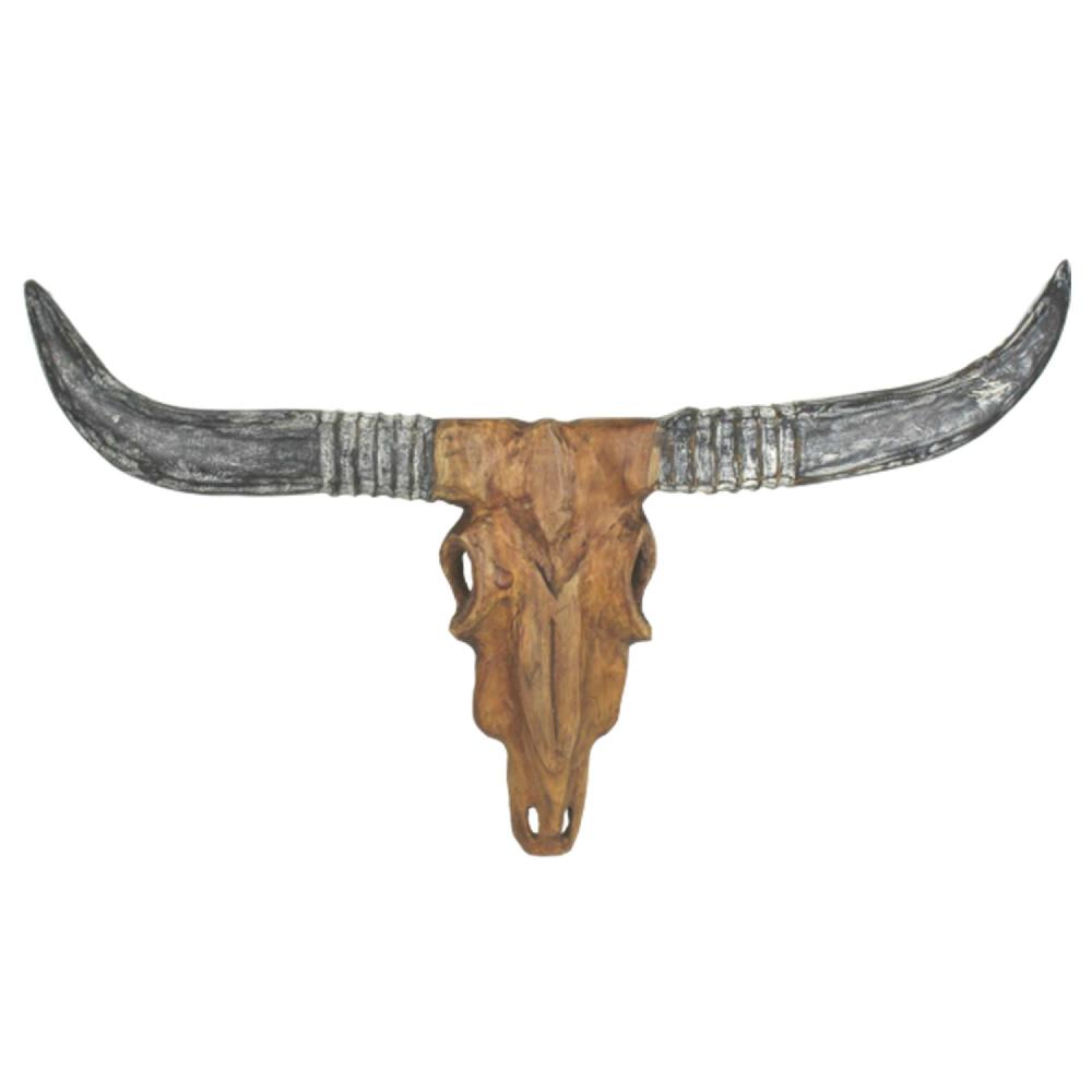 Emob Deco Buffelkop - Bruin/Grijs Teakhout