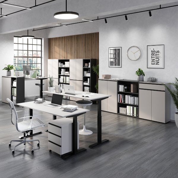 Emob Dossierkast Bogdan - 2 Deuren & 1 Lade - Beige