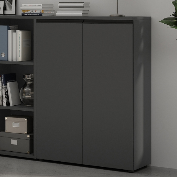 emob Dossierkast Bogdan - 2 deuren - antraciet
