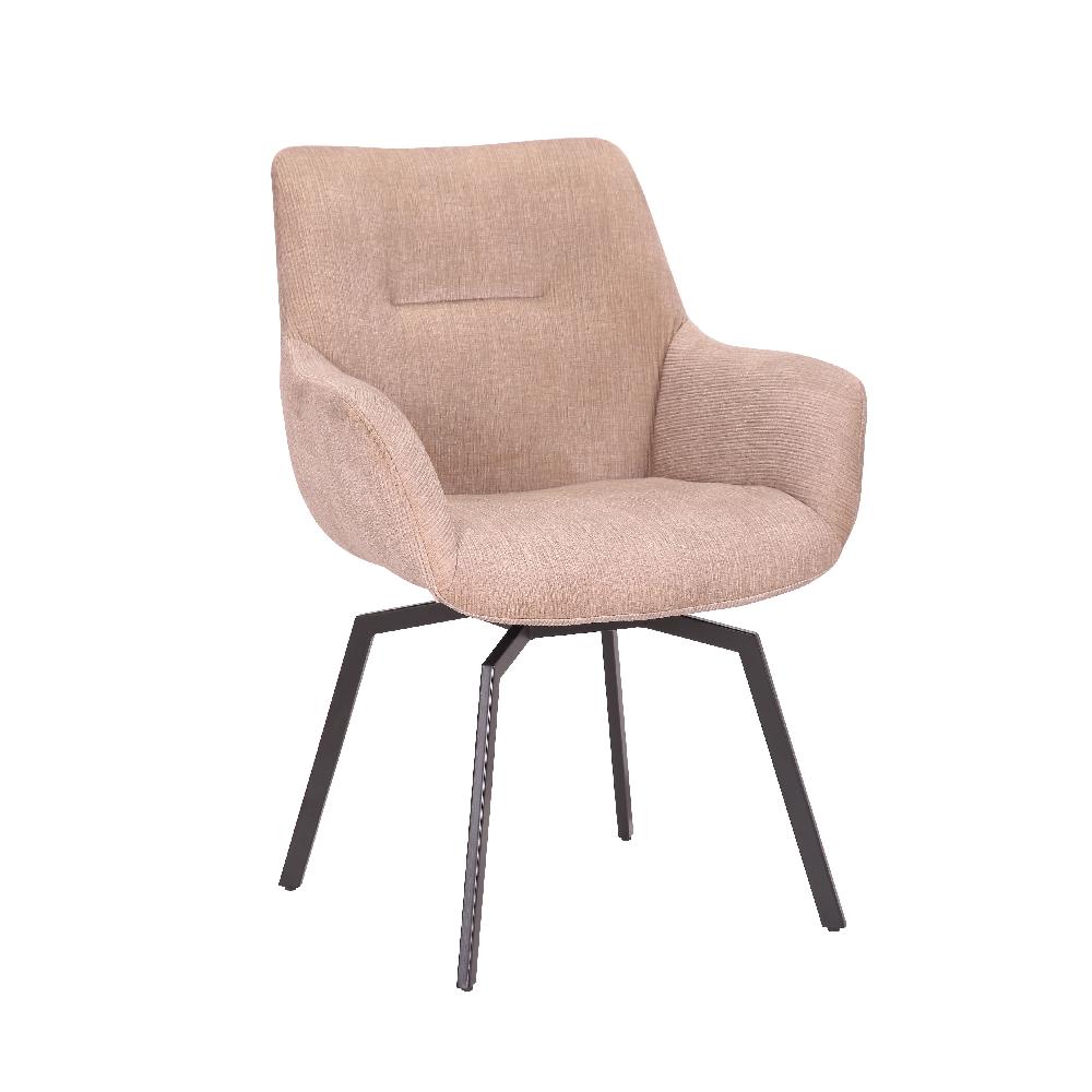 emob Draaistoel Modesta ribfluweel - beige
