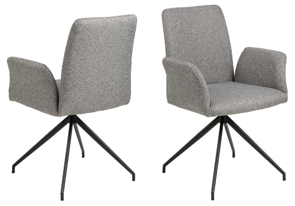 emob Draaistoel Robert - lichtgrijs/zwart