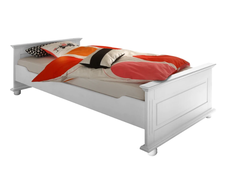 Emob Eenpersoonsbed Laurel 90x200 - Wit