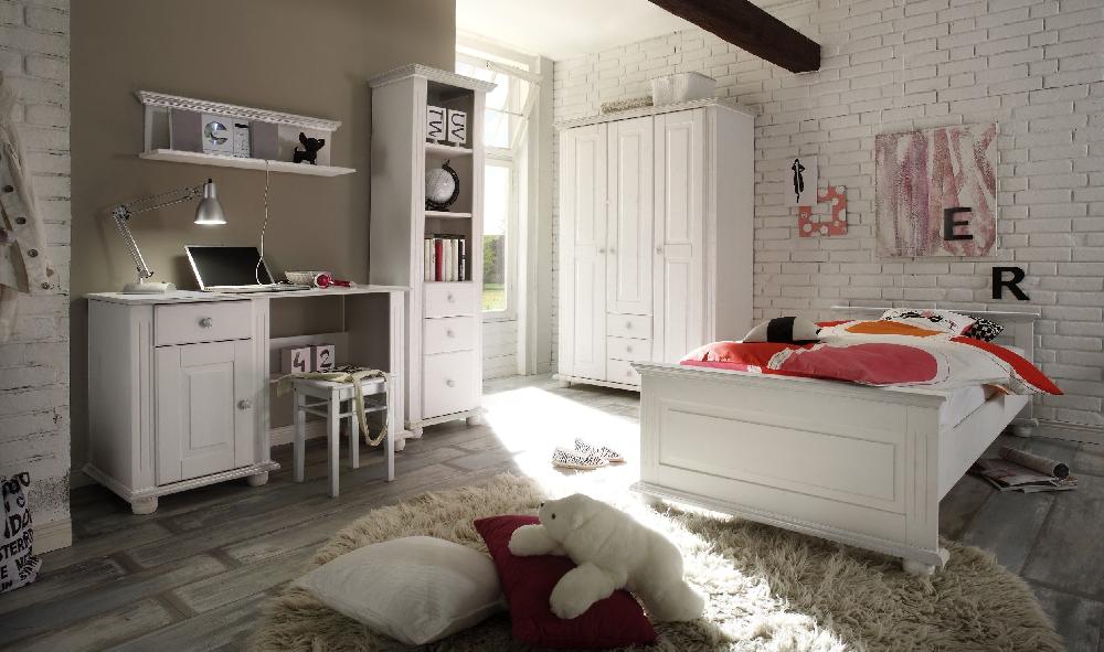 Emob Eenpersoonsbed Laurel 90x200 - Wit