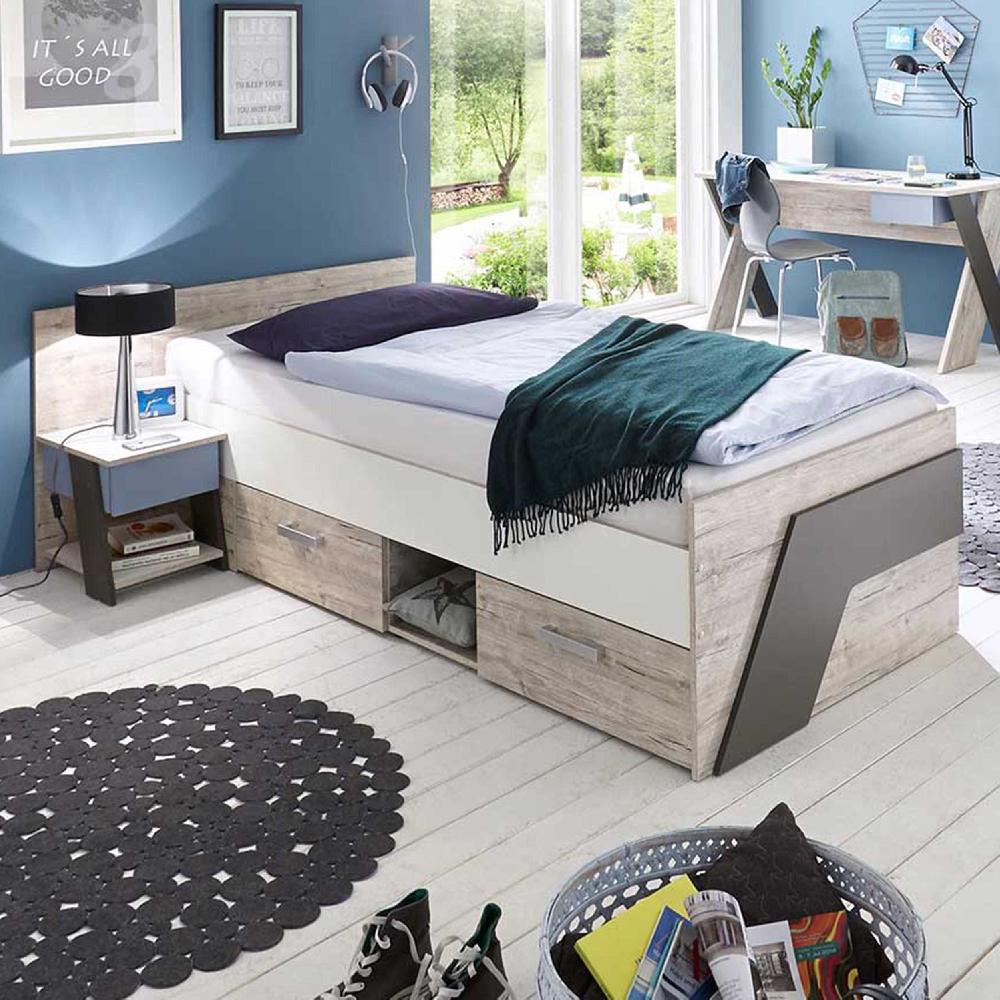 emob Eenpersoonsbed Nano met 2 lades