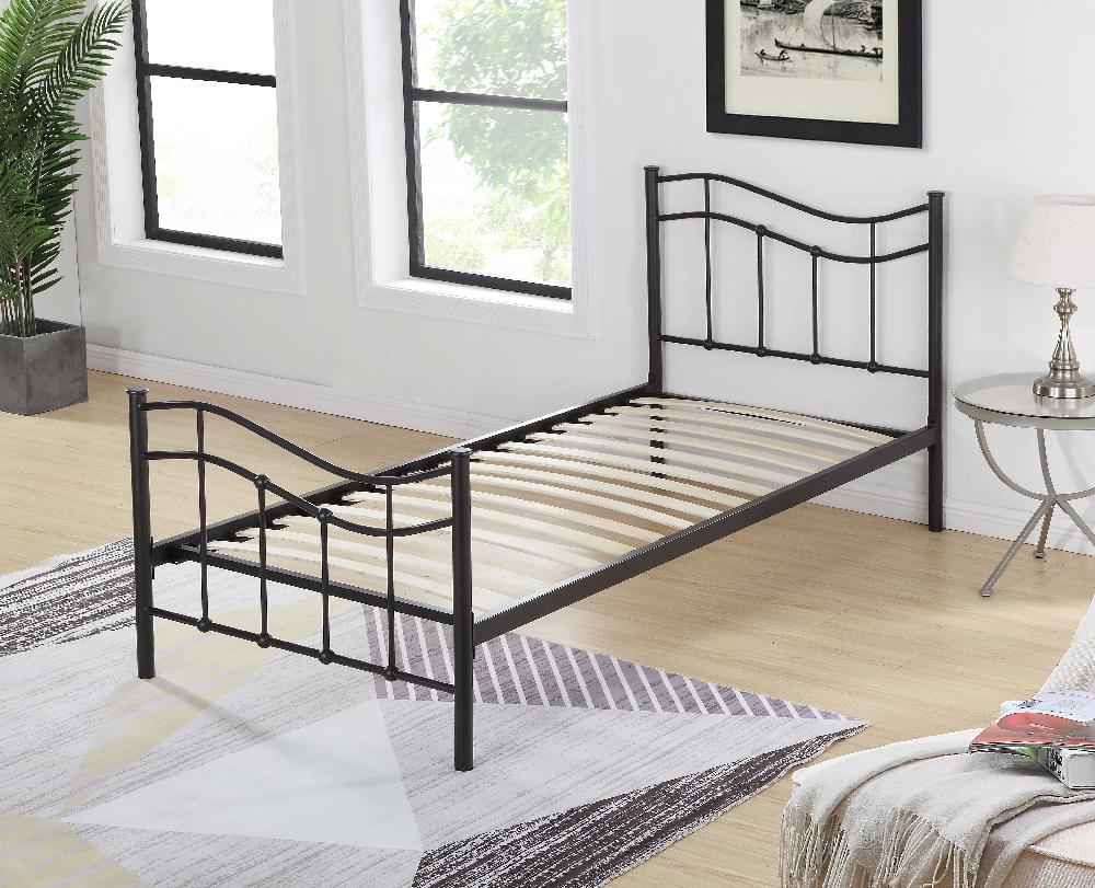 Emob Eenpersoonsbed Odile Metaal - Zwart