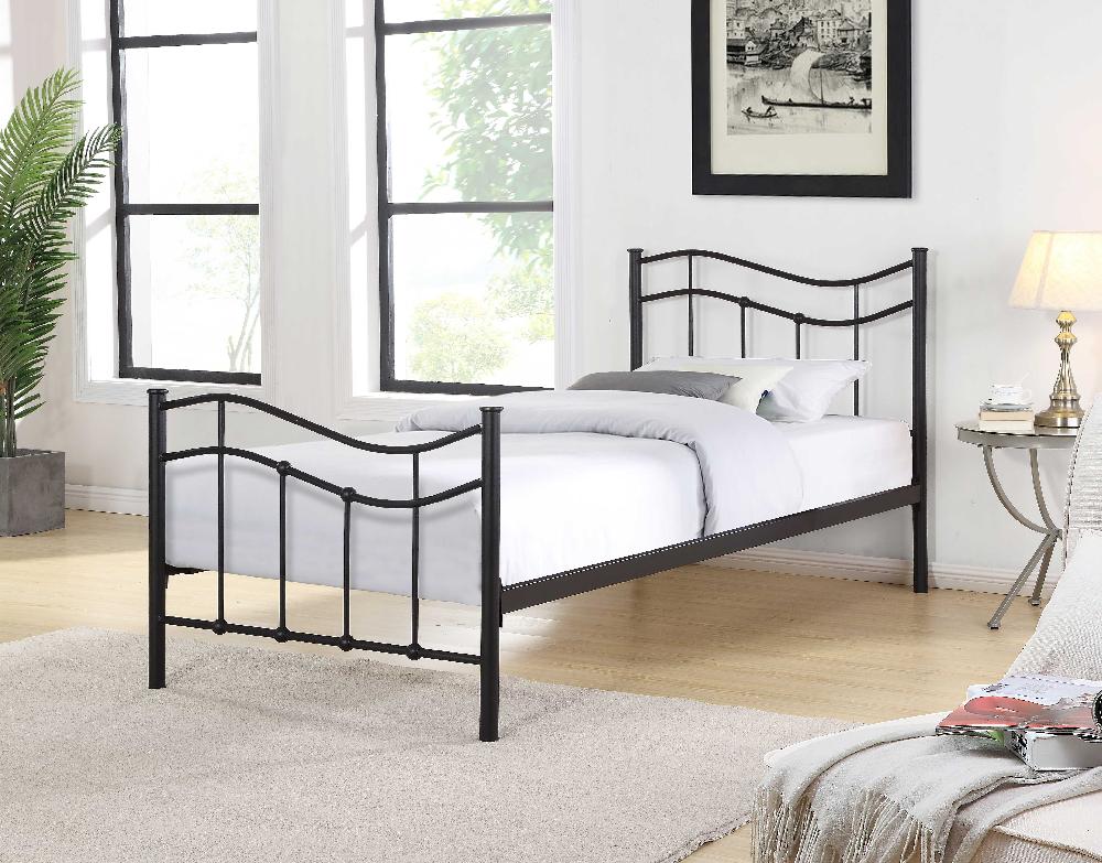 Emob Eenpersoonsbed Odile Metaal - Zwart