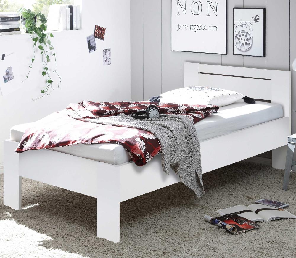 emob Eenpersoonsbed Sartre 90x200 - wit