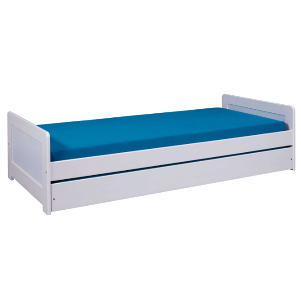 emob Eenpersoonsbed Surf 90x190cm - met bedlade - wit