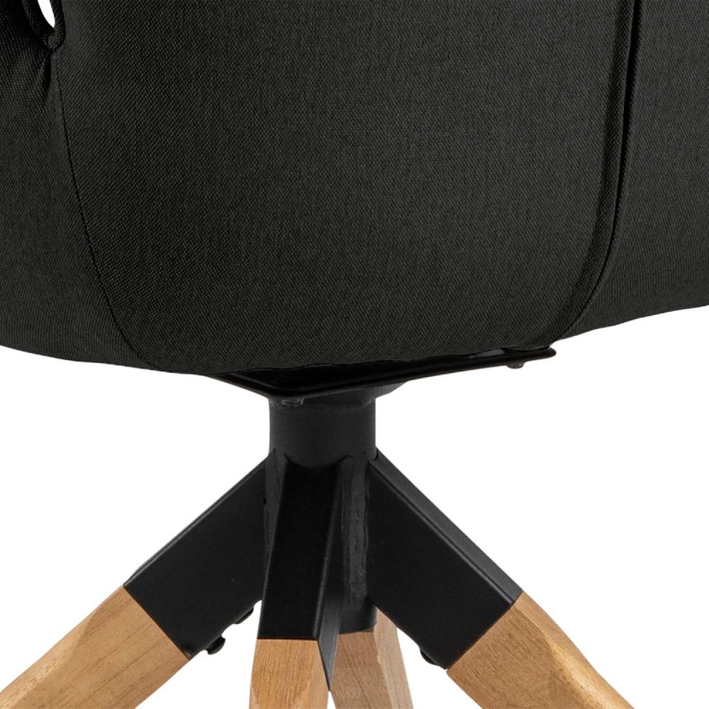 Emob Eetkamerstoel Aubin - Donkergrijs/bruin