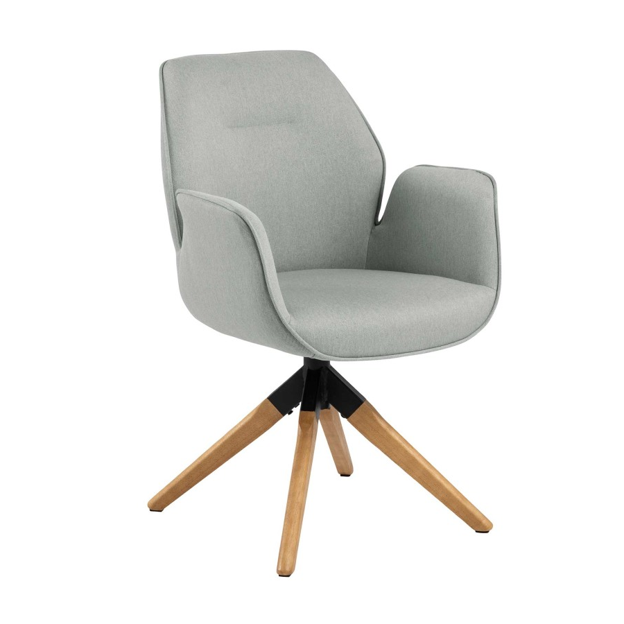 emob Eetkamerstoel Aubin - lichtgrijs/bruin