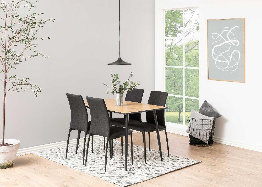 Emob Eetkamerstoel Demir - Grijs/zwart