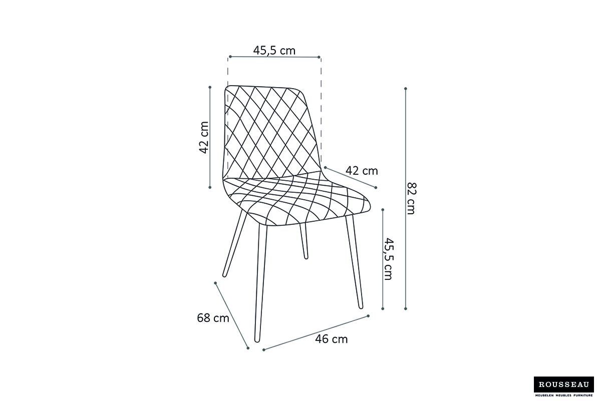 Emob Eetkamerstoel Maletto-grijs