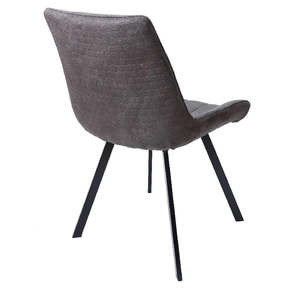 Emob Eetkamerstoel Phebe Met Stiksels - Grijs