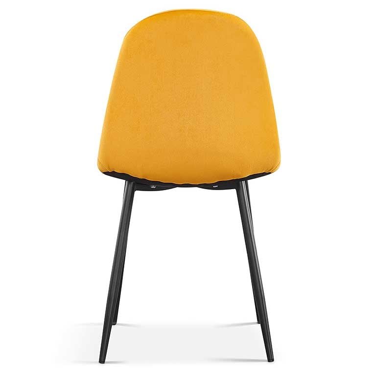 Emob Eetkamerstoel Valeska Fluweel - Geel